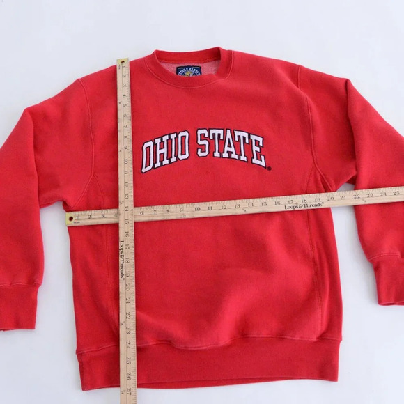 Vintage  Steve And Barry's Outfitters Ohio State Collegiate Red Crewneck Sweater - Picture 3 of 11